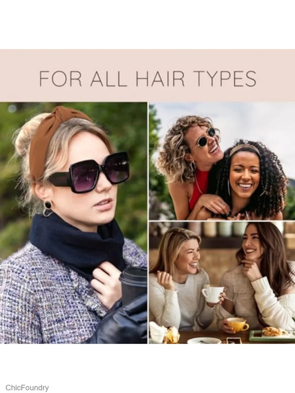 Knotted Headband 4 Pack Wide Fabric Hair Bands Chunky